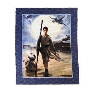 Star Wars The Force Awakens Rey BB8 Super Hero Quilt Panel Fabric 7360030P
